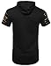 Youstar Men's Short Sleeve Cut out Zipper Shirt