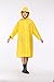 LANSHULAN Womens Unisex Easy Carried Translucent Thicken EVA Raincoat (M(5'-5'5), Yellow)