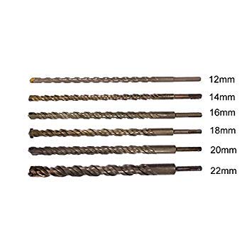 Generic 16mm : 350mm Round Shank Hammer Twist Drill Bit For Metal 40CR chrome-vanadium Steel Drilling Woodworking Tool 12/14/16/18/20/22mm