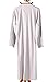 KATUO Gray Men's Long Gown Traditional Buddhist Meditation Monk Robe (XL)
