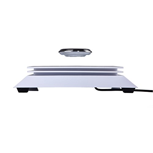 woodlev LED Magnetic Maglev Levitron Levitation Floating Rotating Holder Stand Acrylic Platform Showcase Home Decor Display up to 400g (White)