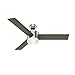 Hunter 54in Contemporary Ceiling Fan with Remote Control in Brushed Nickel (Renewed)