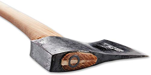 Handgeschmiedete Fällaxt QVARFOT 650mm I Hultafors I Geschmiedet in Schweden I 1260g Premium Axt mit Hickory Holzstiel I Skandi Schliff I Inkl. Leder-Klingenschutz I 841720 – Bild 5