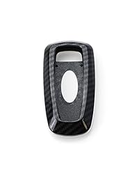 iJDMTOY   Carcasa para llaves de Ford Mustang F150 F250 Explorer Expedition con diseño de fibra de carbono, color negro brillante