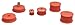 Prothane (14-1901) 91-99 Nissan Sentra 4 Mount Kit - Red