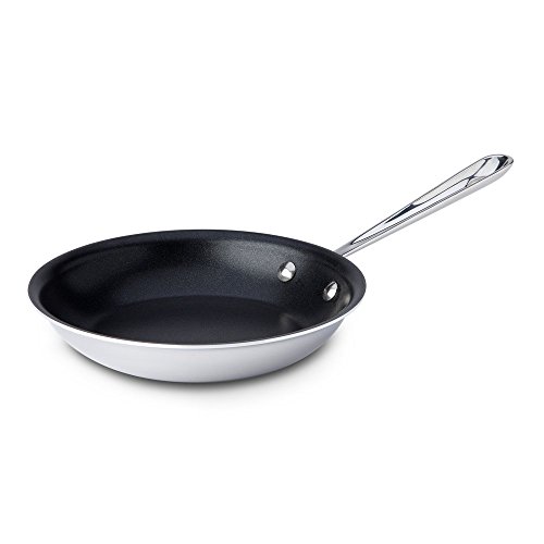 AllClad 4108 NS Stainless Steel TriPly Bonded Dishwasher Safe PFOAfree NonStick Fry Pan