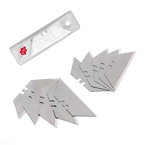 Red Oak Tools Heavy Duty Utility Knife Blades SK5 Steel 10-pack, in Convenient Storage Box