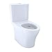 TOTO CST446CEMG#01 Aquia IV Elongated Dual Flush 1.28 and 0.8 GPF Skirted CEFIONTECT Two-Piece-Toilets, Cotton White