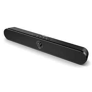 Majority Atlas Portable Bluetooth PC Soundbar | 20 Watts Powerful Stereo Sound | Portable Speaker with 8 Hours Playback…