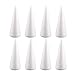 Happyyami 10pcs Craft Foam Cone White Cones for DIY Home Craft Project Christmas Tree Table Centerpiece 18.5cm