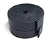 Jeereal Full Grain Leather Strap 2.0mm Thick Cord Braiding String for Crafts/Tooling/Workshop Handmade (Pure Black, 3/4