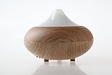 LUOYIMAN Electric Aroma Diffuser Humidifier Whisper-quiet Aromatherapy Experience with Color LED light and Auto off with Scented Essential Oils Cool Mist Humidifier(Color Light Wood Grain)
