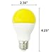 GREENIC 60 Watt Yellow Light Bulbs 2-Pack 120V E26 Base Led bulb A19 800Lm 2200k Porch Light for Outdoor Indoor Bedroom Yard