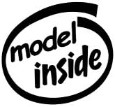 Die-cut Vinyl Sticker Decal (6" Model Inside)