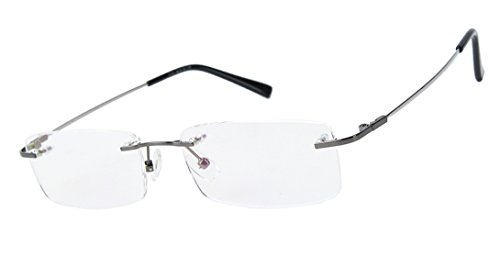 Rectangle Rimless Eyeglasses - Agstum Blue Light Blocking Glasses -