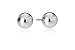 Amazon Collection 10k White Gold Ball Stud Earrings