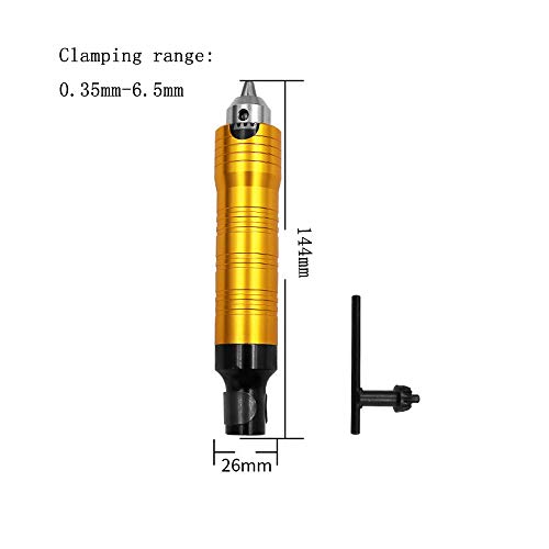 Wolfride 6mm Connecting Rod Flex Shaft Attachment with 0.3-6.5mm Universal Chuck Flex Shaft Rotary Tool
