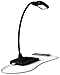 Newhouse Lighting NH-LEDSDU-B 6W LED Desk Lamp w/Dimmer and USB Charging Port Outlet (Phone and Tablet Charger), Black