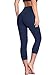 Cadmus Womens High Waist Workout Legging Capris for Yoga w Side Pockets