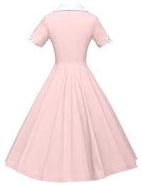 GownTown vestidos ajustados, cuello corto, estilo década de 1950, para mujer