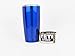 Powder Coated 20oz Yeti Rambler (Anodized Transparent Blue)