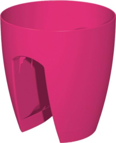Greenbo Rail Planter, Urban Plants Flowers Pot Hanger For Railing and Fences GPR71 Pink