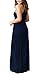KORSIS Women's Summer Casual Loose Sleeveless Racerback Long Maxi Swing Dresses with Pockets Navy Blue XL
