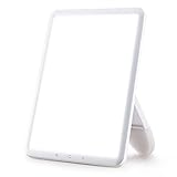 VIPEX Light Therapy Lamp, Happy Therapy Light Portable Thin with UV-Free 10000 Lux Sun Light Adjustable Stepless Brightness, Touch Control, Timer Function, Foldable Standing Bracket for Home Office