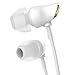 Earphones with Microphone,ROCK Zircon Stereo In-Ear Earphones Earbuds Headphones with Microphone and Remote for sony, iPhone 5/5S/6/6S/6 plus/6s plus, iPod (White)