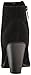 Breckelle's Heather-34W Faux Suede Chunky Heel Synthetic Ankle Boots for Women, Black Suede, 8