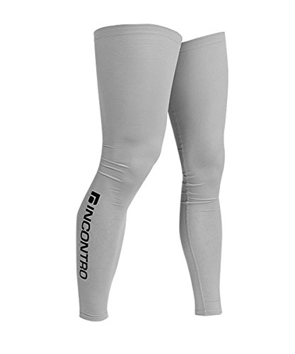 Sun protective UV resistang Compressiong Cooler Cooling Sleeves leg warmer for outdoor sports golf cycling (Grey)