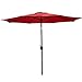 SNAIL 9' Outdoor Market Patio Umbrella Fade Resistant Sunshade with Push Button Tilt/Crank, 8 Ribs, Red