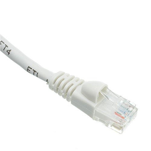C&E 5 Pack, CAT5E Hi-Speed LAN Ethernet Patch Cable, Snagless/Molded Boot, 25 Feet, White, CNE477751