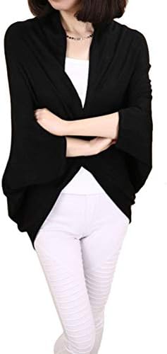 Ladies Cardigan Elegant Solid Spring Autumn Business Coat Color Cardigan Fashion Loose Casual Comfortable Batwing Sleeve Knitted Outerwear Large Sizes