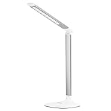 G-Cord LED Desk Lamp Eye-Caring Table Lamp Touch-Sensitive Control, 3 Color Modes, USB Charging Port (Silver)