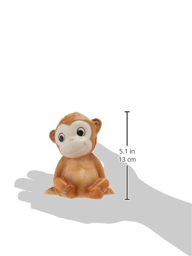 Cosmos 20913 Monkey Ceramic Piggy Bank, 5" High