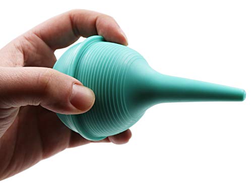Healthstar Ear, Nasal Aspirator & Ulcer Syringe, Sterile, 2oz Blue and 3oz Green - Safe Nose Cleaner for Newborns, Toddlers and Adults