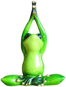 Ceramic Small Green Tropical Yoga Tree Frog Small - A