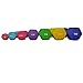 Dumbbell Set with Rack - Neoprene Coated Weights - Hex Color Coded Dumbell Pairs 1-20 LBs