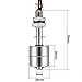 uxcell Stainless Steel Float Switch for Water Pump Tank swimming pool garden pond Liquid Water Level Sensor M11 76mm Length