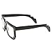 zeroUV Pixelated 8-Bit Clear Lens Computer Nerd Geek Gamer Glasses (Shiny Black)