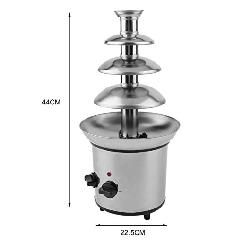4 Tiers Commercial Stainless Steel Event Wedding Children Birthday Home Chocolate Fondue Waterfall Fountain Machine US Plug
