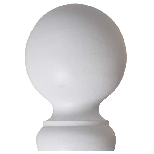 Renaissance Standard 28mm Wooden Curtain Pole Finial White Pair