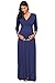 Jezero Women's Ruched Maternity and Nursing long-sleeve Dress with Adjustable Waist Tie in Regular