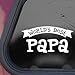 Worlds Best Papa White Decal Sticker Wall Laptop Die-cut White Decal Sticker