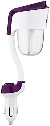 AUKEFIT Car Humidifier ,Dual USB Charger,Ultrasonic Mini Cool Mist Aromatherapy Essential oil Humidifier,Air Purify , Auto Off (Red)