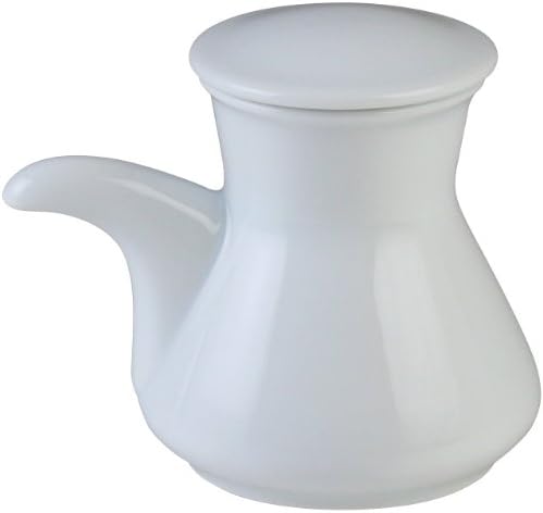Hakusan pottery mini soy sauce refers flask white