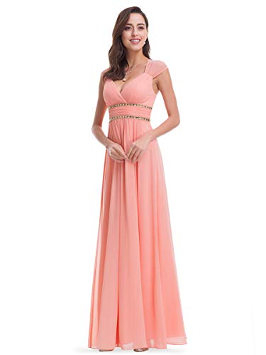 Ever-Pretty-Damen-Abendkleid-A-Linie-V-Ausschnitt-Brautjungfer-rckenfrei-lang-08697