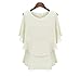 QZUnique Women's Plus-size Double Layers Chiffon Blouse Shirts Top