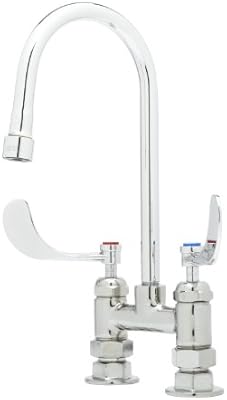 T S Brass B 0328 Cr Vf05 4 Inch Deck Mount Faucet With 0 5 Gpm Non